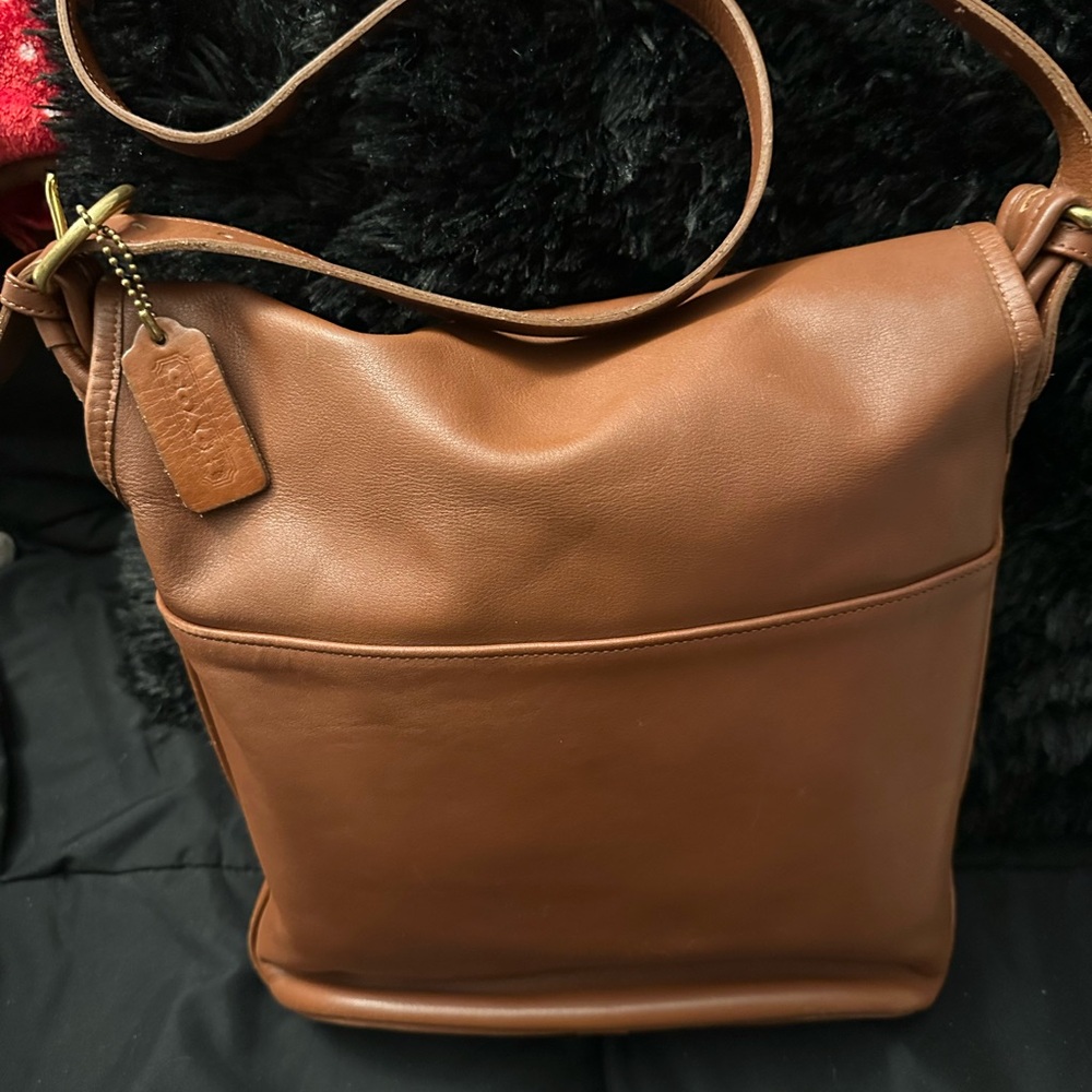 Coach Tan Leather Shoulder Bag